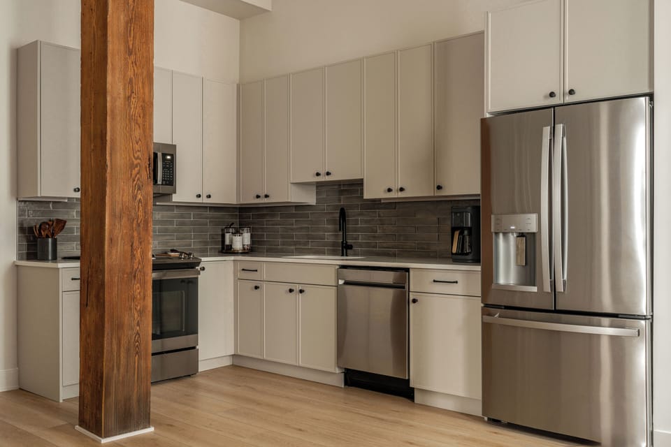 Fully equipped kitchen with high grade local coffee, teas, and sugar.