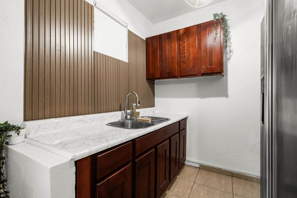 Fully equipped kitchenette with modern finishes