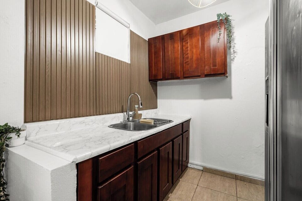 Fully equipped kitchenette with modern finishes