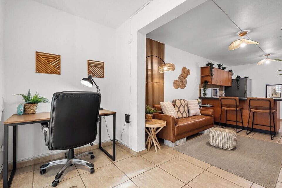 Convenient workspace setup ideal for remote work