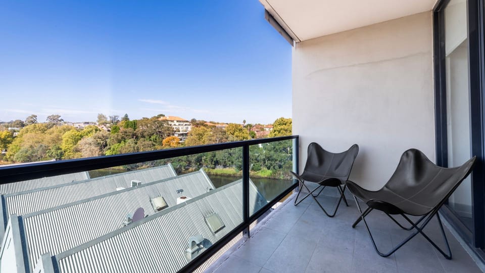 Private balcony with seating