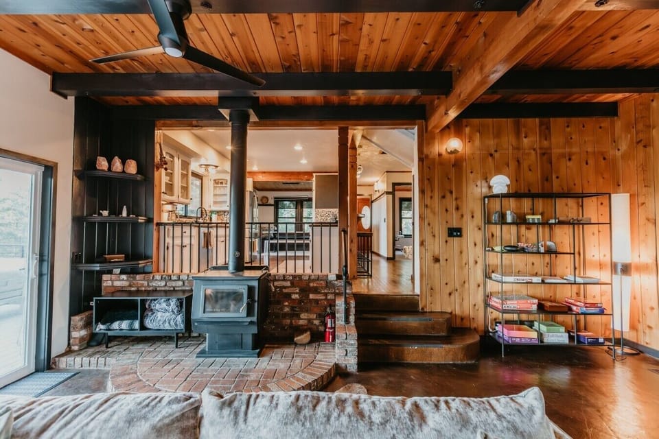 Cozy up by the fireplace and enjoy its warmth. For your safety, please reach out to us first for simple operating instructions.