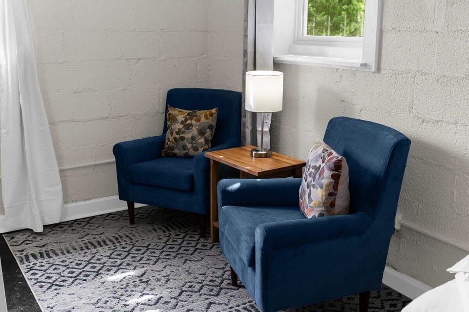 Unit B sitting area in bedroom