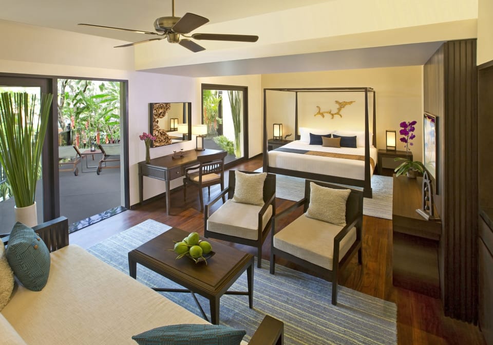 Two Bedroom Family Pool Suite | Egyptian cotton sheets, premium bedding, minibar, in-room safe