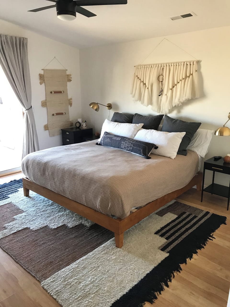 Master bedroom.with sliding doors onto the patio