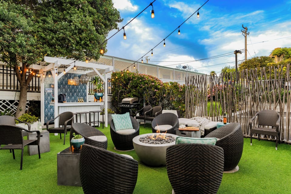Lush, communal lounge.