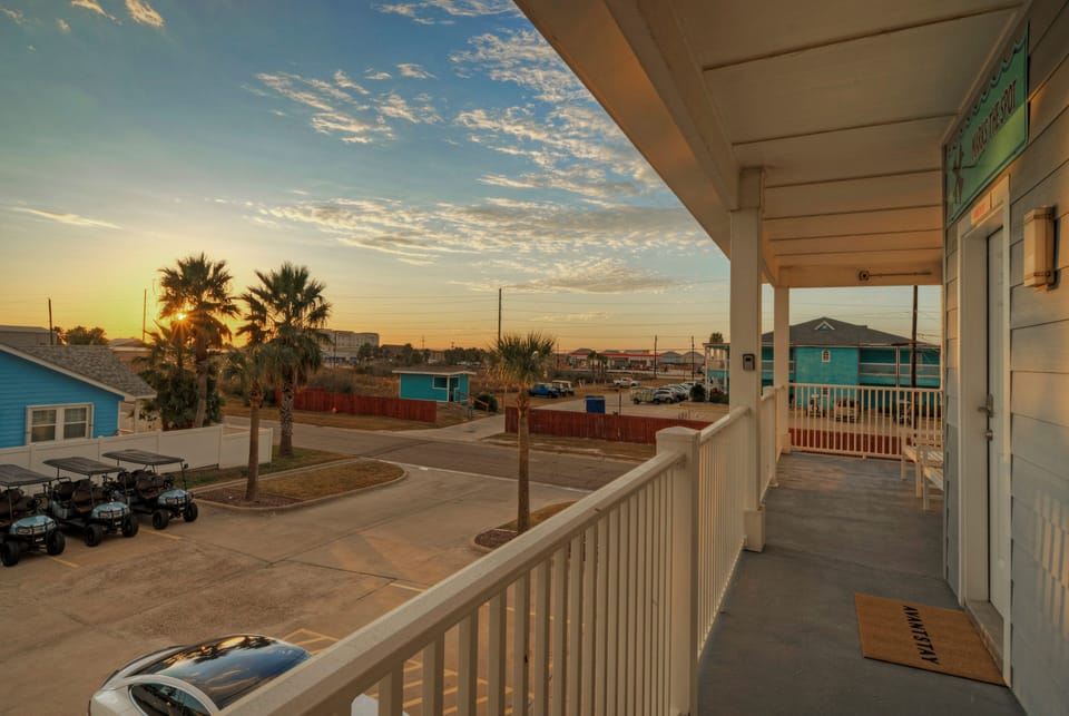 Sunset, balcony views 