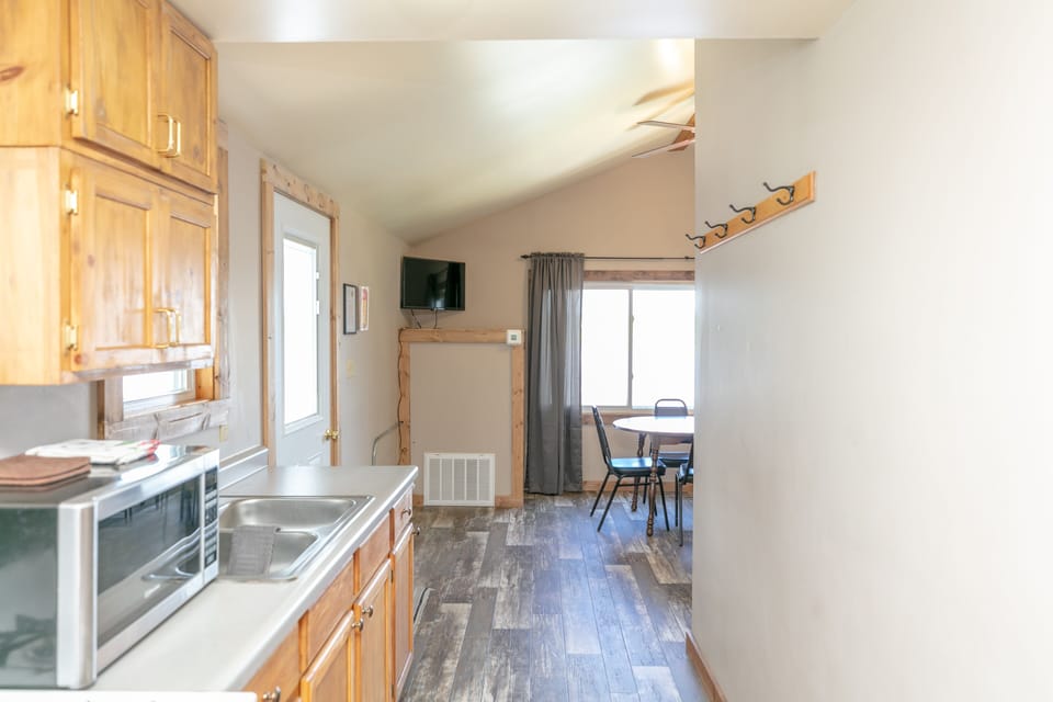 Cabin, 2 Bedrooms (Sleeps 6) | Private kitchen | Full-size fridge, microwave, coffee/tea maker