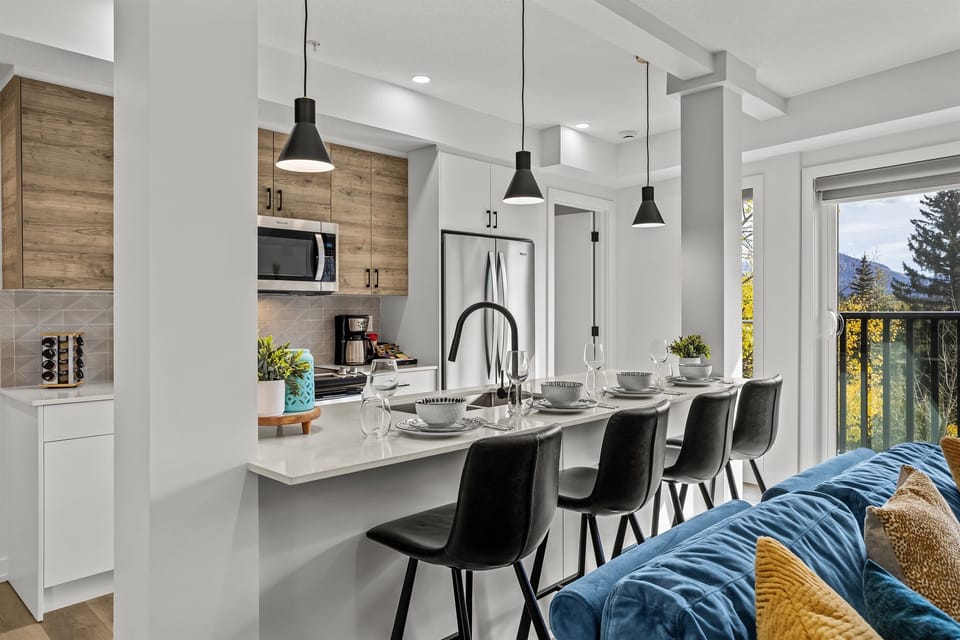 Kitchen and Dining/Living Area