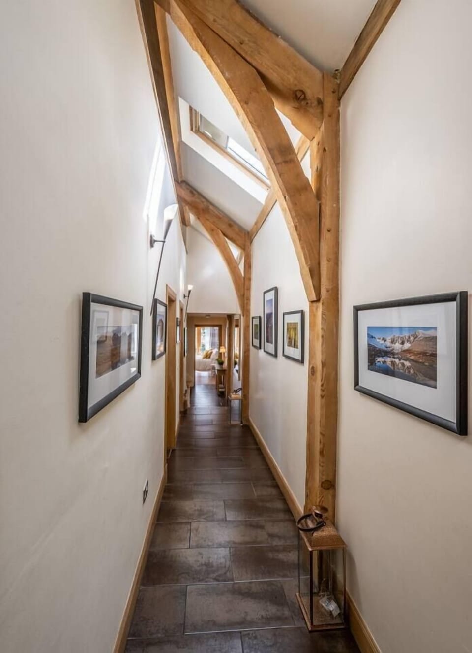 looking down hallway to master ensuite room