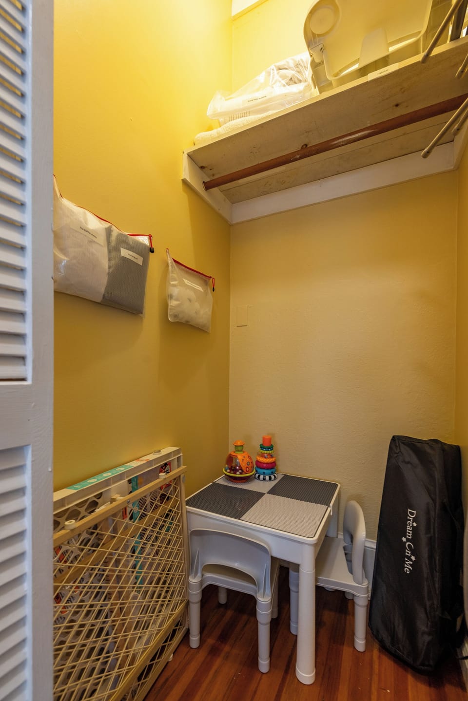 baby gates, pack & play, and lego table available