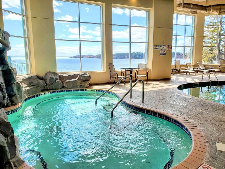 Indoor community hot tub