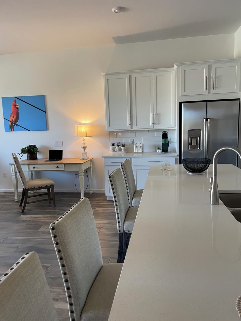 Kitchen Counter and Desk Area