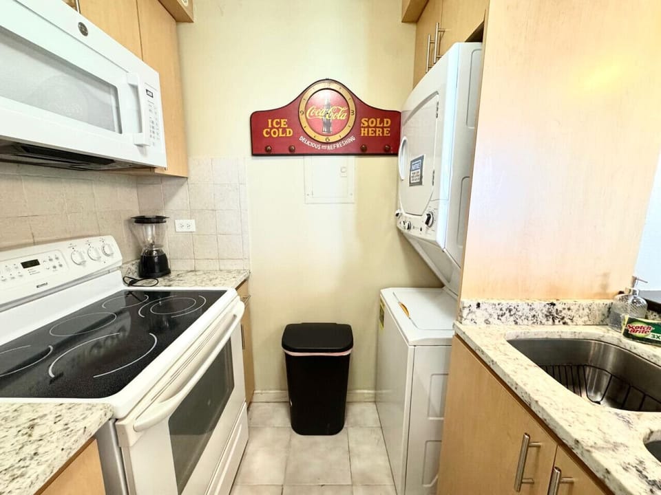 Washer and Dryer inside the condo