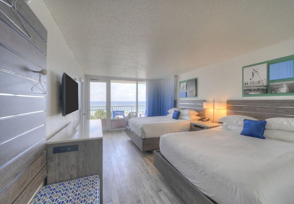 Drift off peacefully with soft lighting and roomy beds.