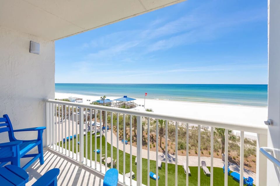 Sip morning coffee on the balcony with endless sea views.
