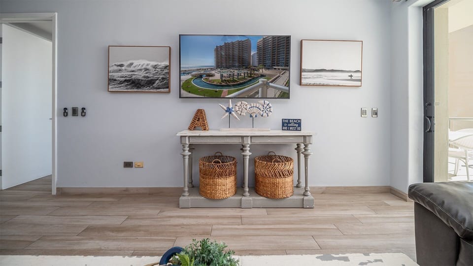 The TV in the living room