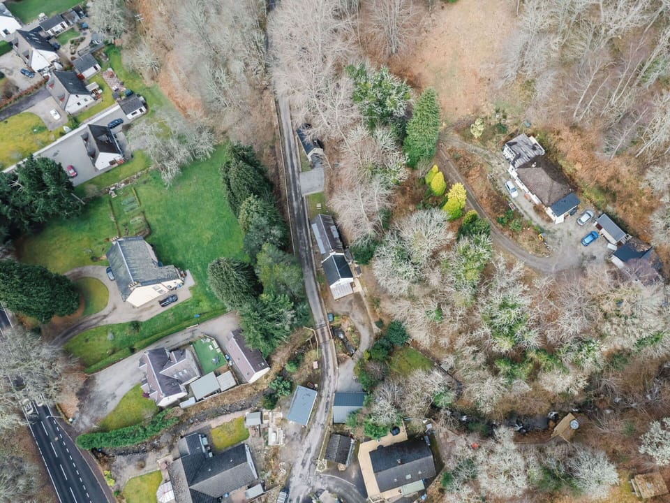 Slope, Aerial Photography, Village
