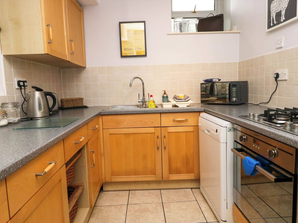 Fridge, microwave, dishwasher, toaster