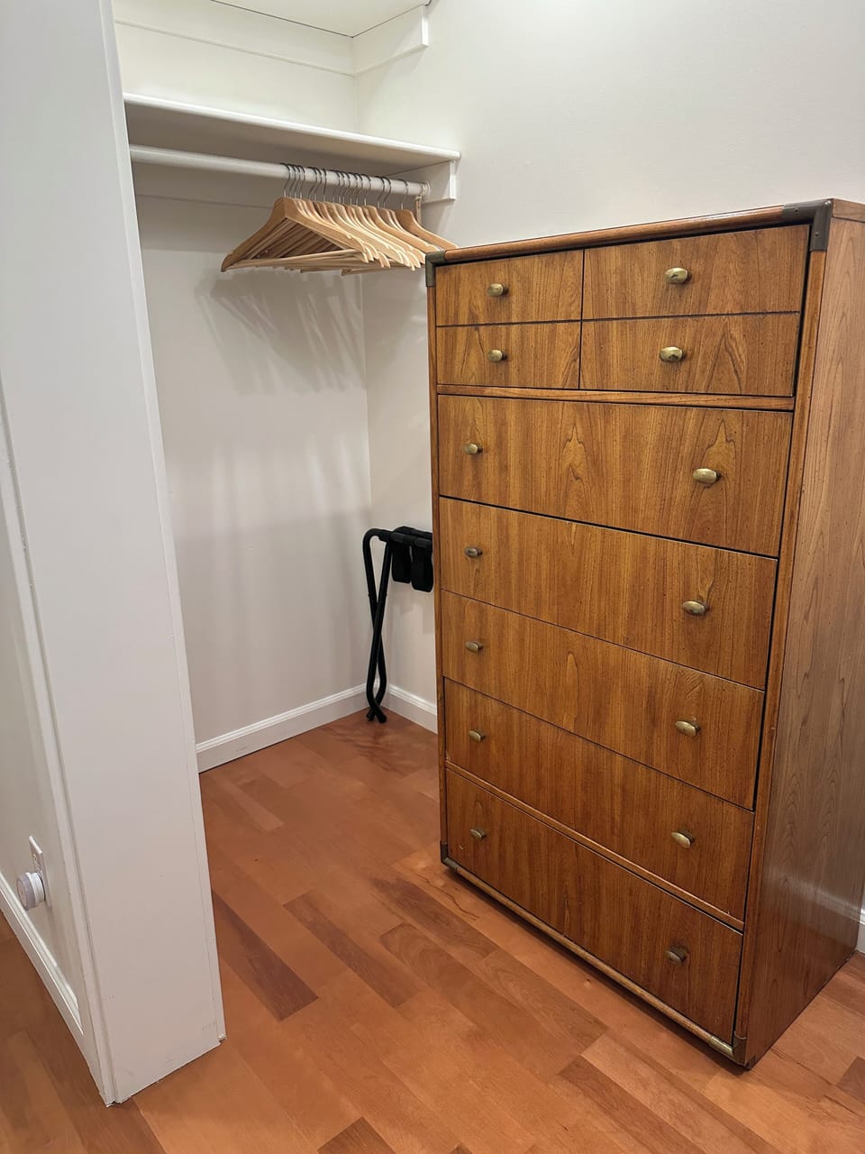 Closet area and dresser