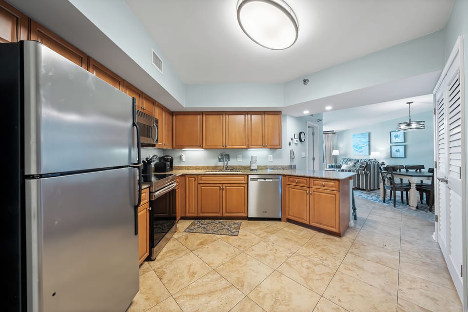 Signature Condo, 3 Bedrooms, Balcony, Pool View | Private kitchen | Stovetop, coffee/tea maker, electric kettle, toaster