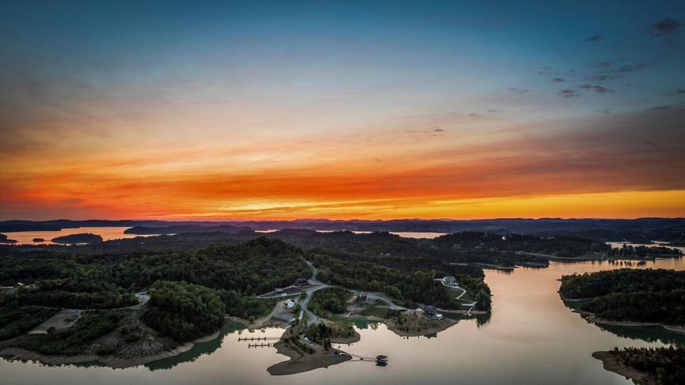 A view worth pausing for—sunset over Douglas Lake, just nearby but not directly accessible