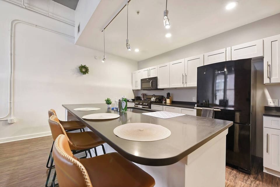 A well-equipped kitchen offering a perfect blend of style and functionality for your stay.