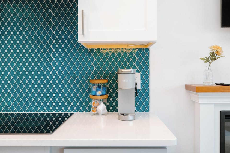 Start your mornings with complimentary coffee pods and a Keurig coffee maker while enjoying serene views of the Cape Fear River.