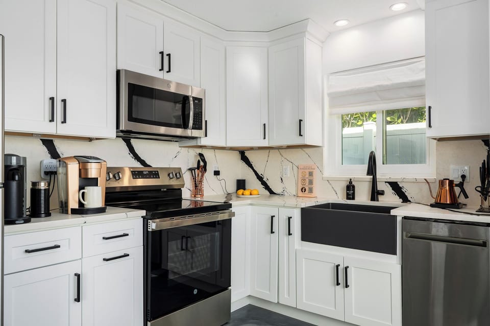 Well stocked kitchen with dishwasher for all your culinary needs. 