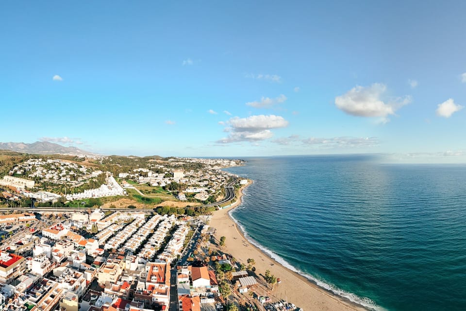 Panoramic aerial view of La Cala de Mijas