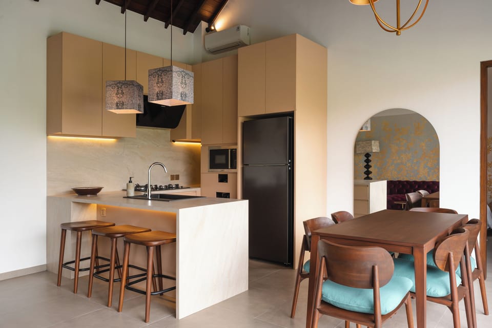 Deluxe Villa, 3 Bedrooms, Private Pool, Pool View | Private kitchen | Fridge, microwave, oven, stovetop