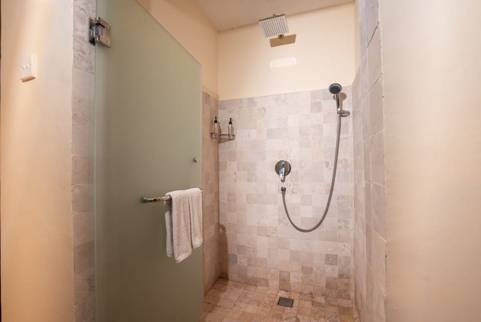 Deluxe Double Room, River View | Bathroom | Shower, free toiletries, towels, soap
