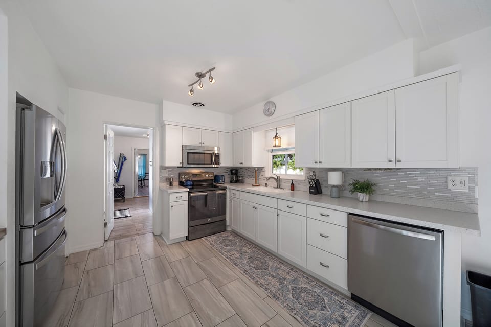 Your fully stocked kitchen has everything you may need to keep everyone well fed on vacation!