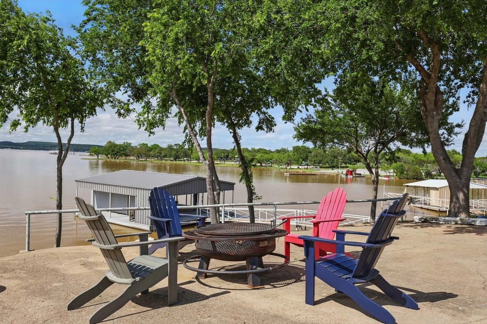 Gather around the Firepit- Bring your own wood  *water is brown due to recent storms- typically blue!*