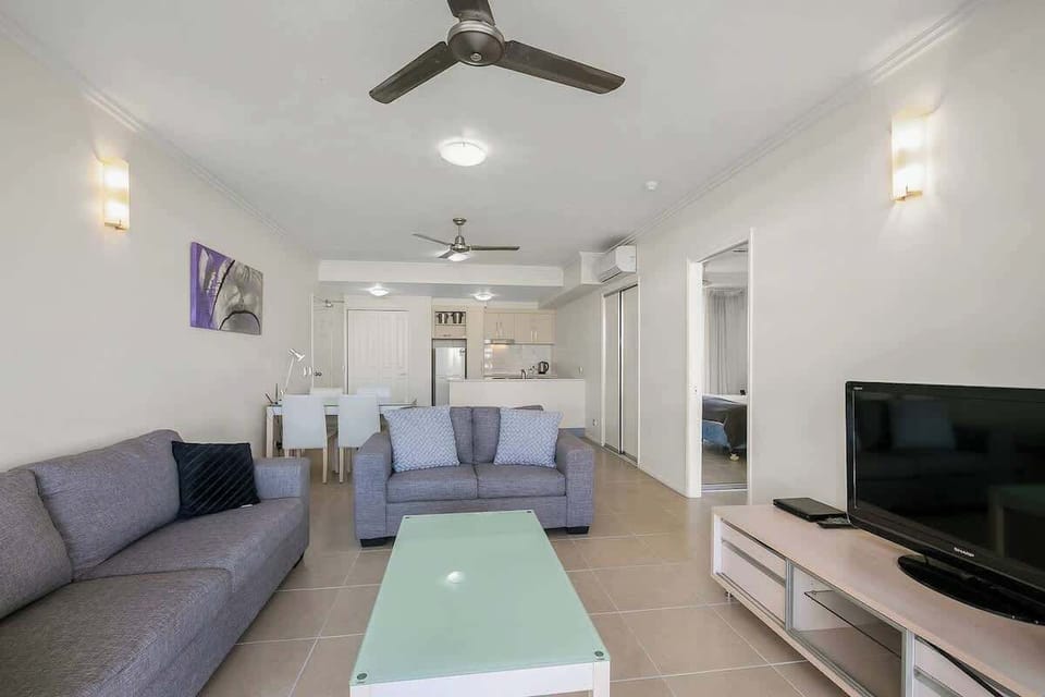 Kick back in the evening in the spacious living room. It’s fitted with plush sofa seating, large TV and free unlimited Wi-Fi.
