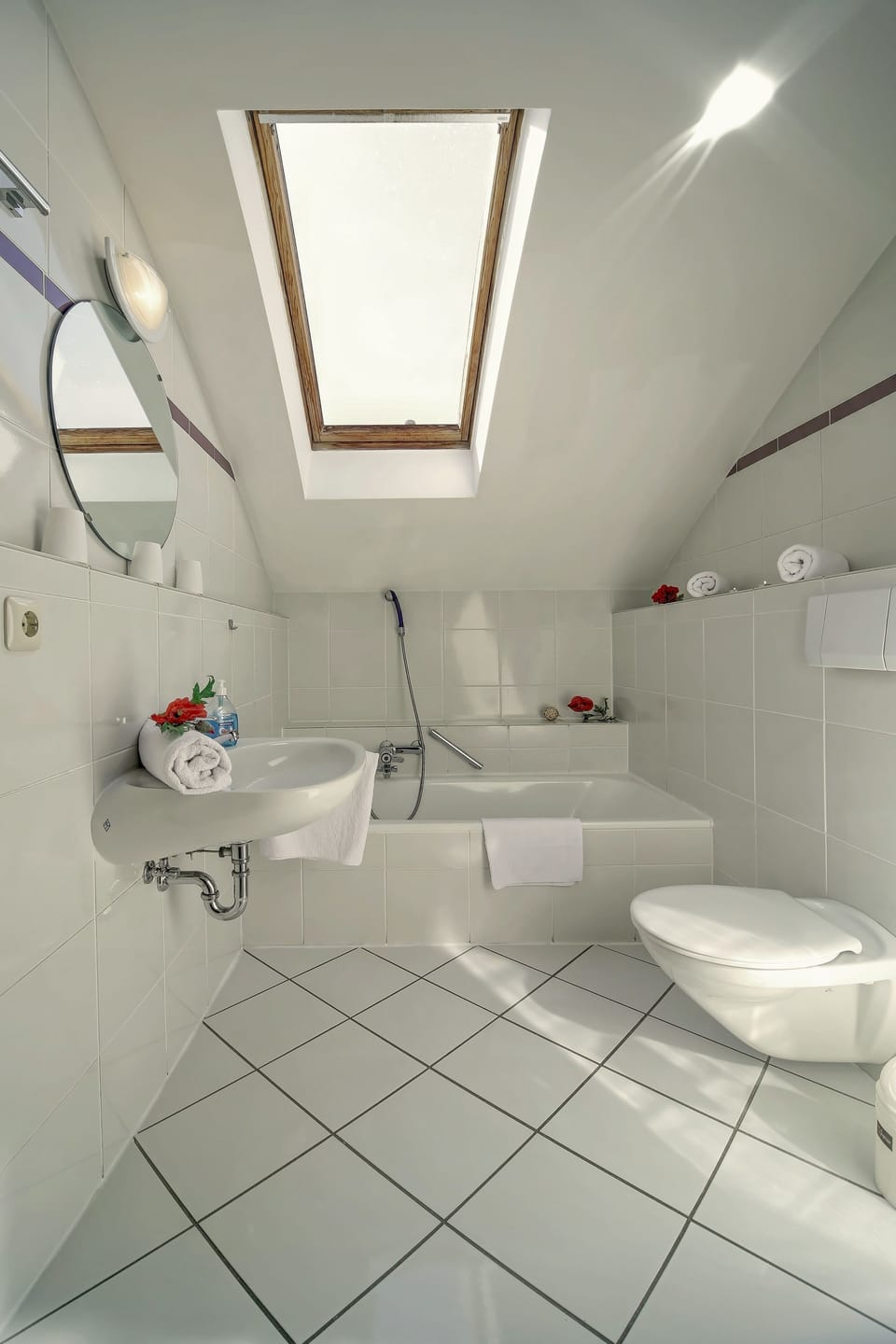 Free toiletries, hair dryer, towels
