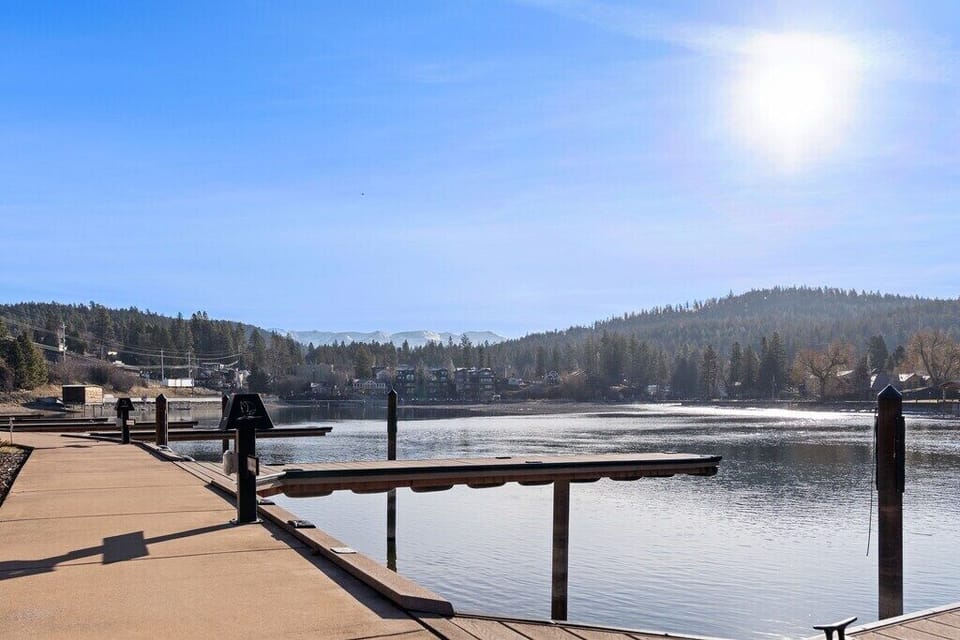 View of the boat slips.