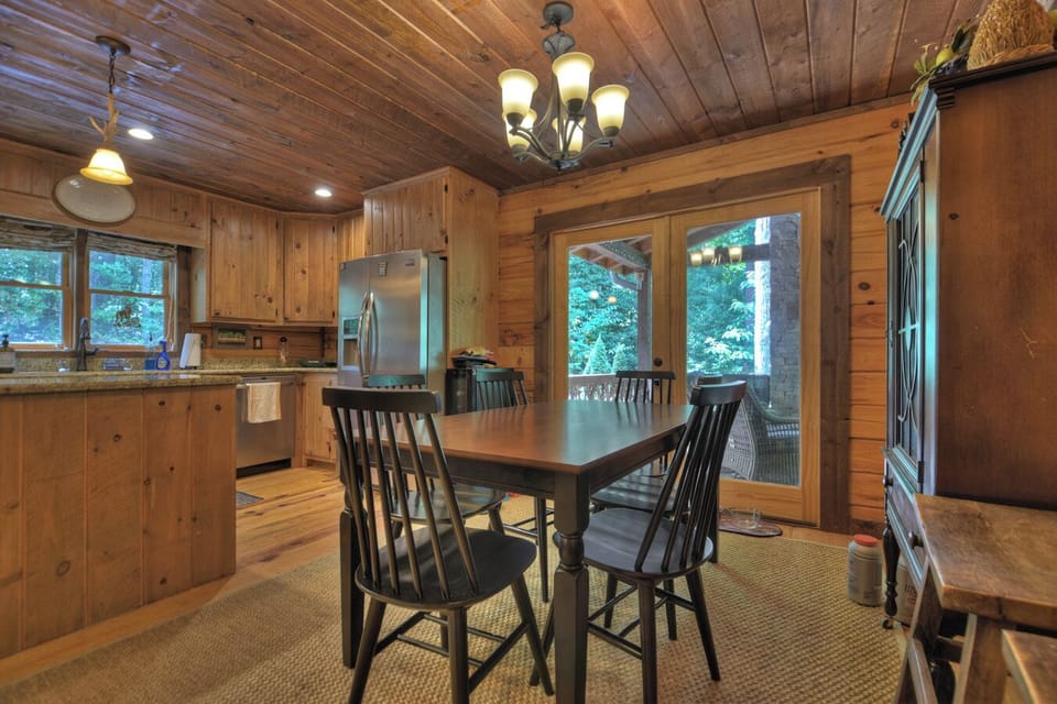 Dining room and kitchen