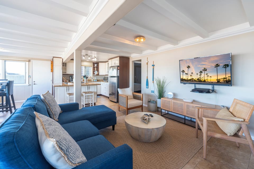 A stylish living area perfect for unwinding after a long day. (Unit B)