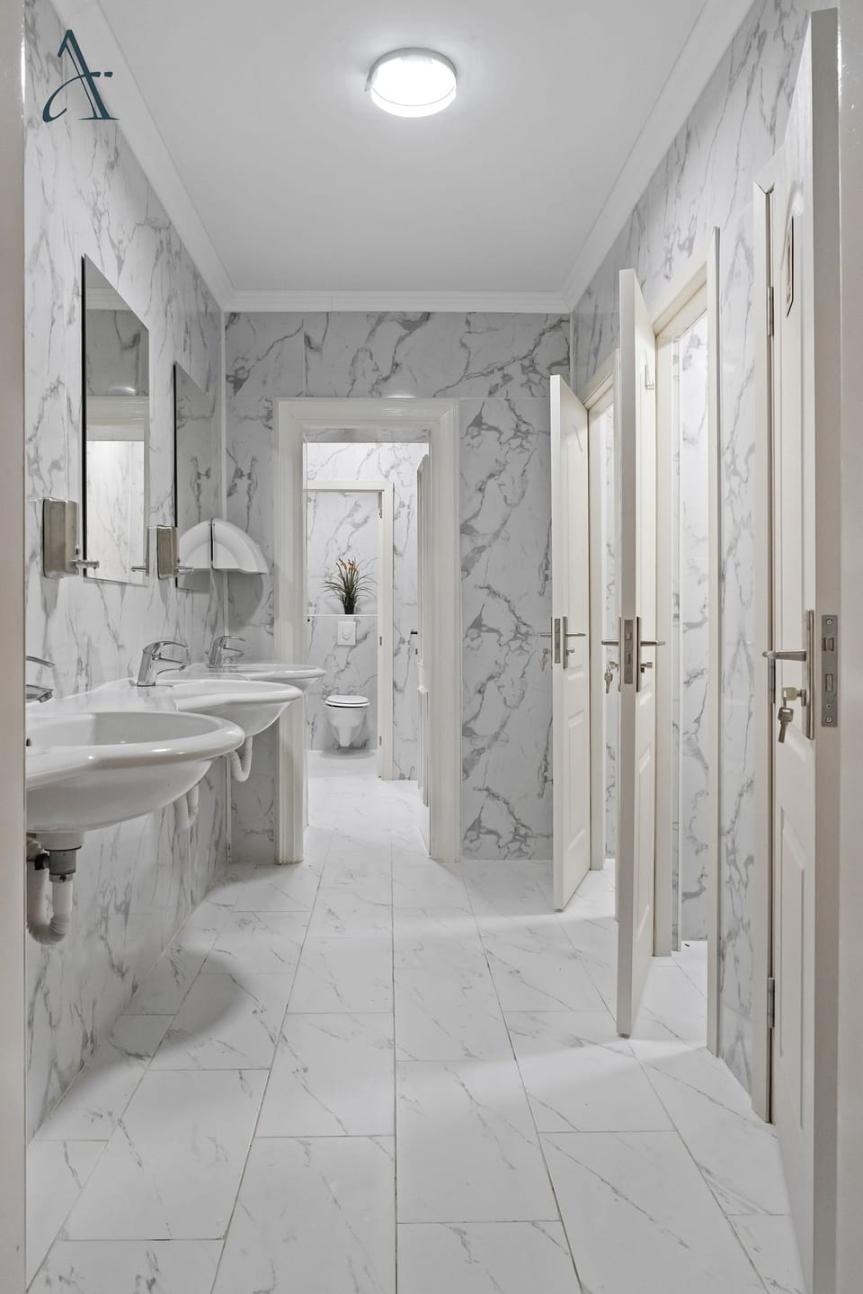 Separate tub and shower, hair dryer, towels, soap