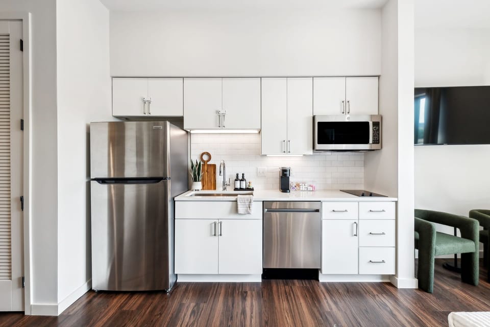 Kitchen: Fully stocked and ready for your next feast.