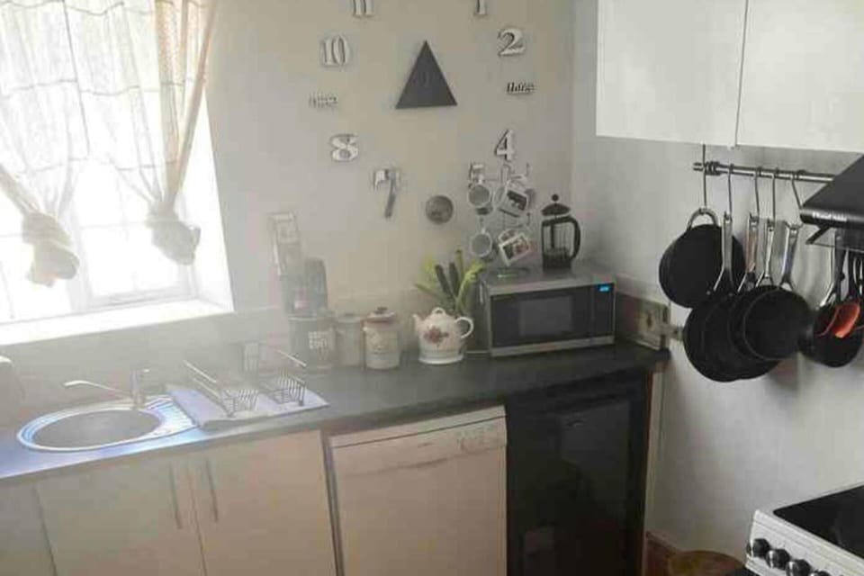 Apartment | Private kitchen | Fridge, microwave, oven, stovetop