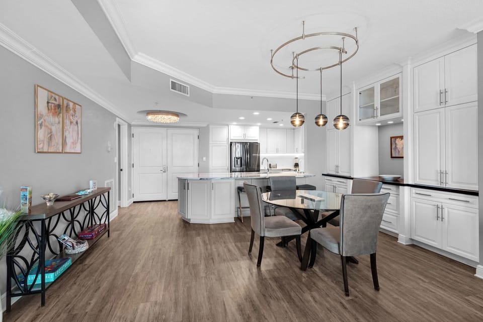 Dining area and kitchen