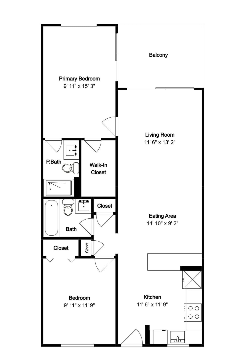 Seaside Resort 508 Floor Plan