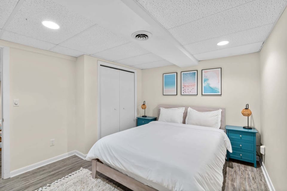 The second sleeping nook offers a plush queen-sized bed