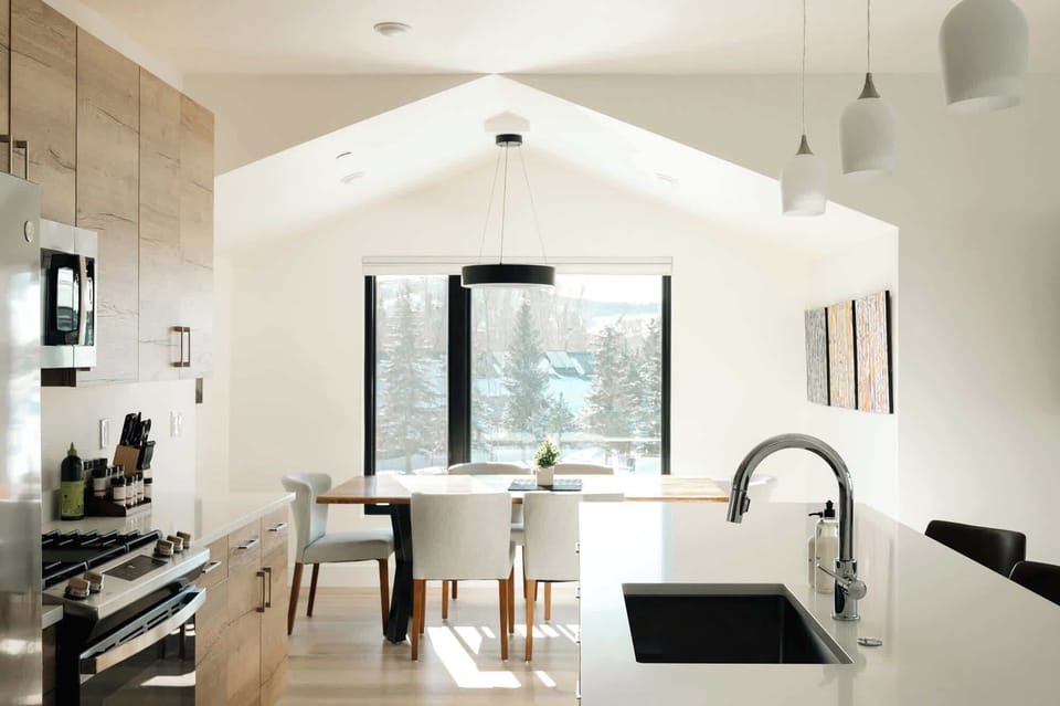 Kitchen and dining area