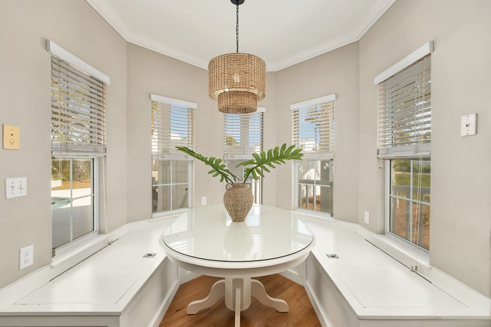 An additional breakfast nook is attached to the kitchen.