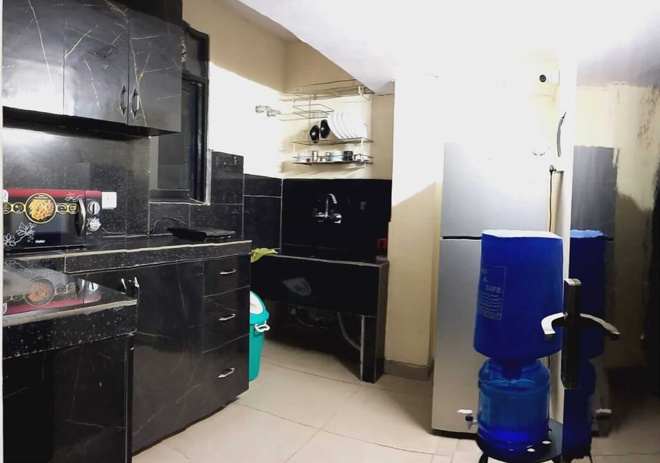 Shared fridge, microwave