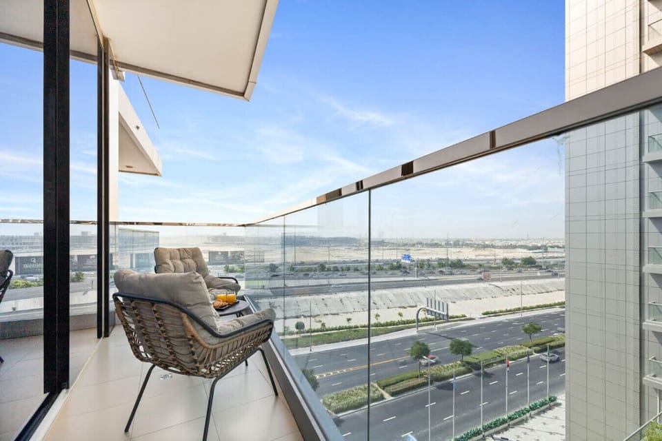 Balcony with a relaxing view, perfect for unwinding.