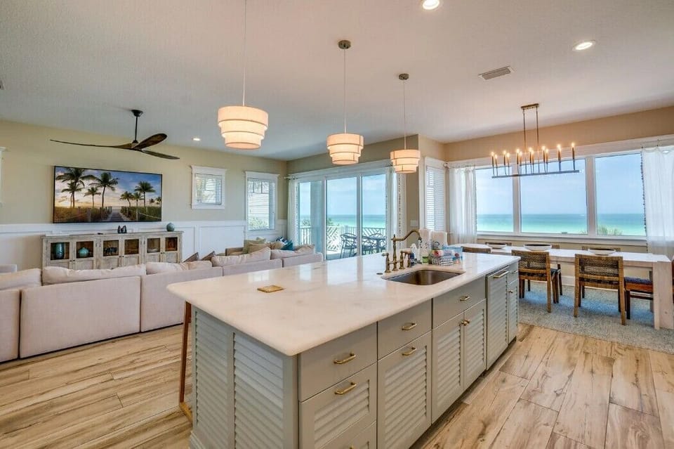 Kitchen with views 